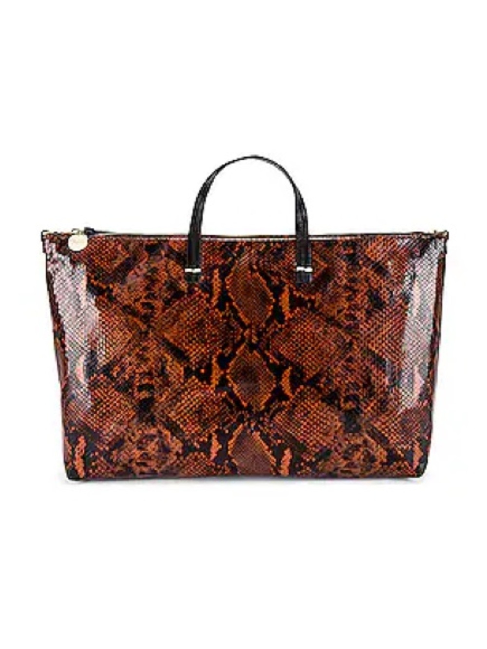 Clare V. Attache Tote in Cocoa Python